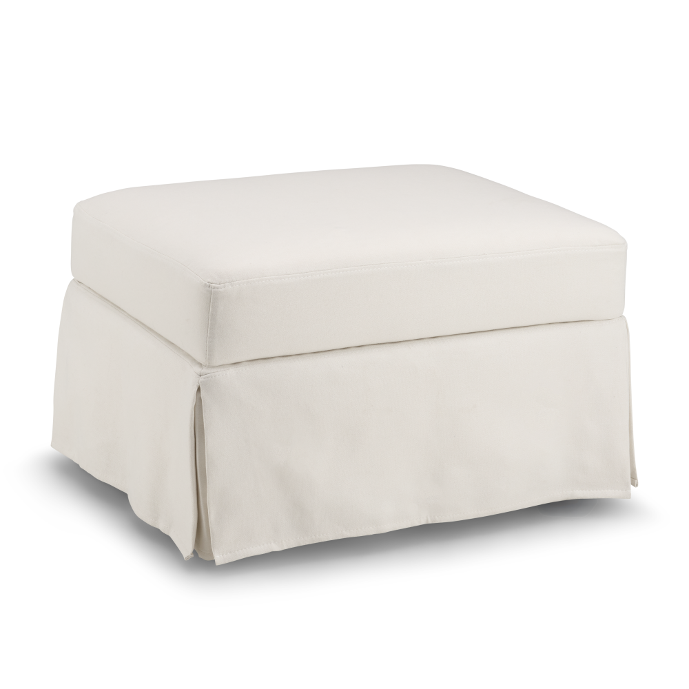 Shop Bush Home Harper Slipcover for Bush Home Harper Storage Ottoman with Tray, Image 02, HROS04IYB-03, #color_ivory basketweave fabric