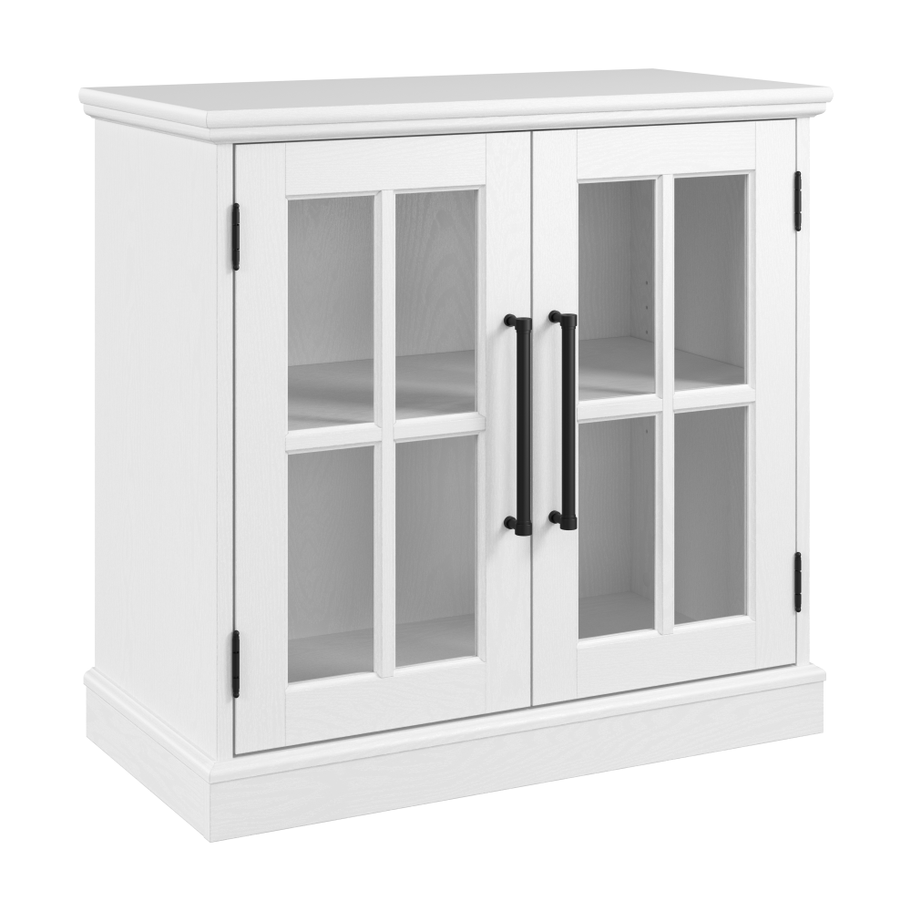 Shop Bush Furniture Westbrook 32W Storage Cabinet with Glass Doors, Image 01, WBV132WAS-03, #color_white ash