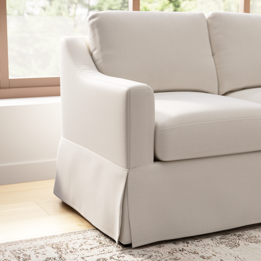 Shop Bush Home Harper Slipcover for Bush Home Harper 80W Sofa, Image 05, HRJS02IYB-03, #color_ivory basketweave fabric