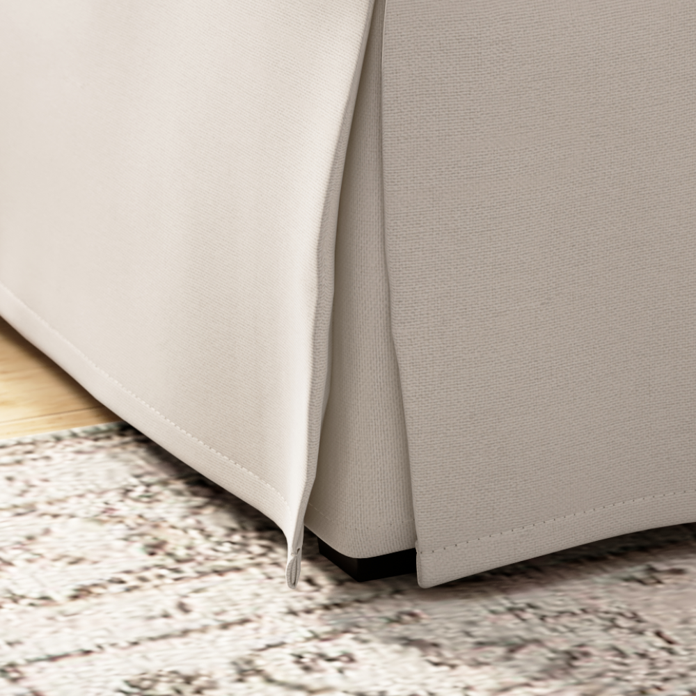 Shop Bush Home Harper Slipcover for Bush Home Harper Storage Ottoman with Tray, Image 05, HROS04IYB-03, #color_ivory basketweave fabric
