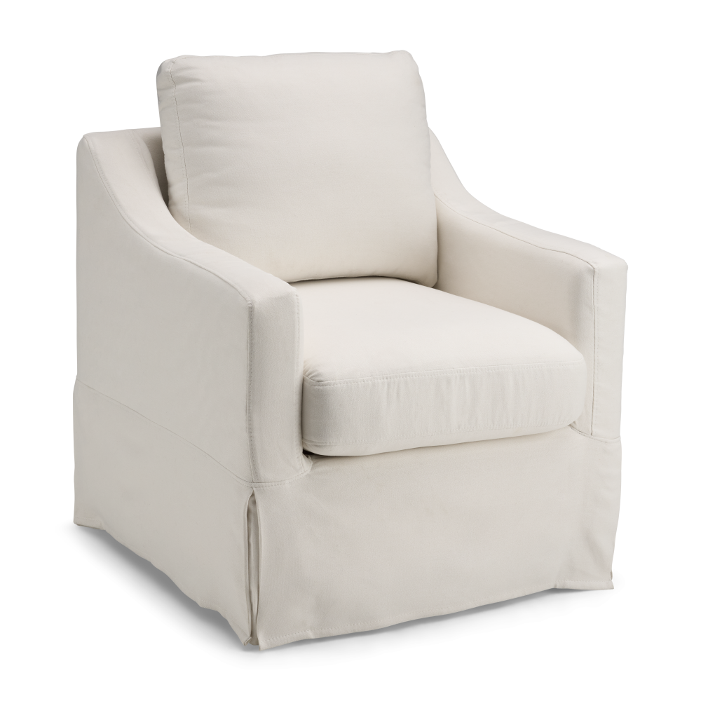 Shop Bush Home Harper Slipcover for Bush Home Harper Swivel Accent Chair, Image 02, HRKS01IYB-03, #color_ivory basketweave fabric