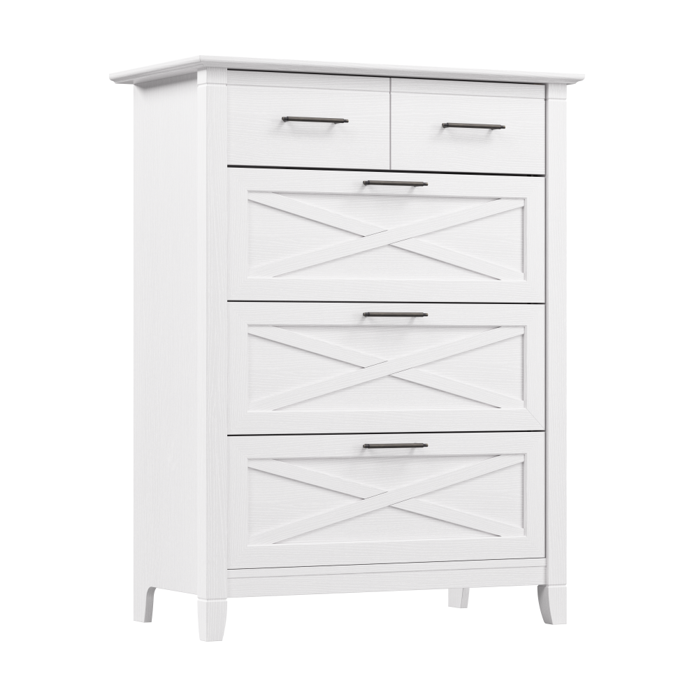 Shop Bush Home Key West 4 Drawer Dresser, Image 01, KWS432WT-03, #color_pure white oak