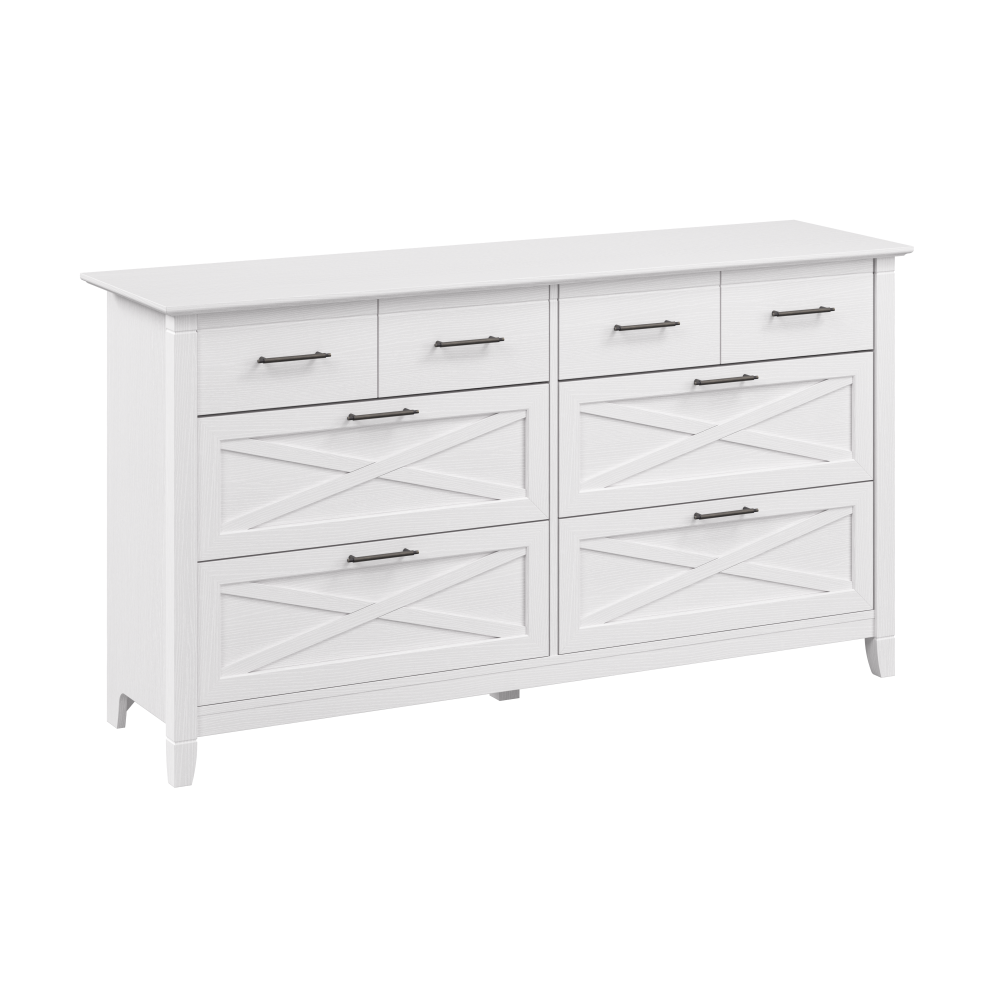 Shop Bush Home Key West 6 Drawer Dresser, Image 01, KWS158WT-03, #color_pure white oak