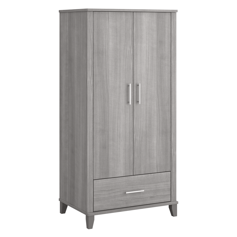 Shop Bush Furniture Somerset Tall Entryway Cabinet with Doors and Drawer, Image 01, STS166PGK-Z1, #color_platinum gray
