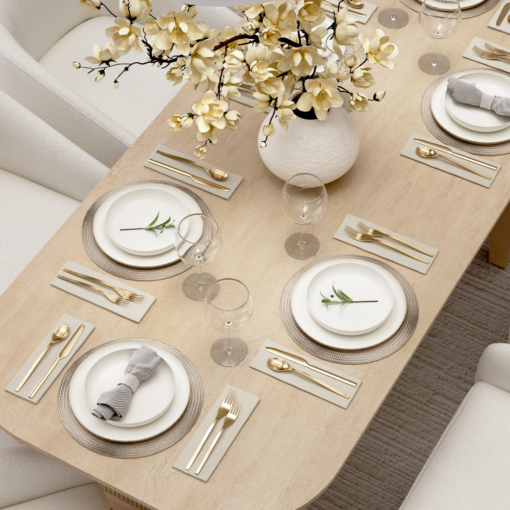 Shop Bush Home Camille 71W Fluted Base Dining Table, Image 05, CMT01NB-03, #color_natural birch