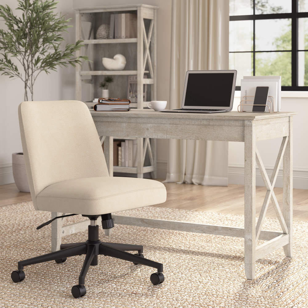 Shop Bush Furniture Key West 48W x 24D Writing Desk and Chair Set, Image 02, KWS103WG, #color_washed gray