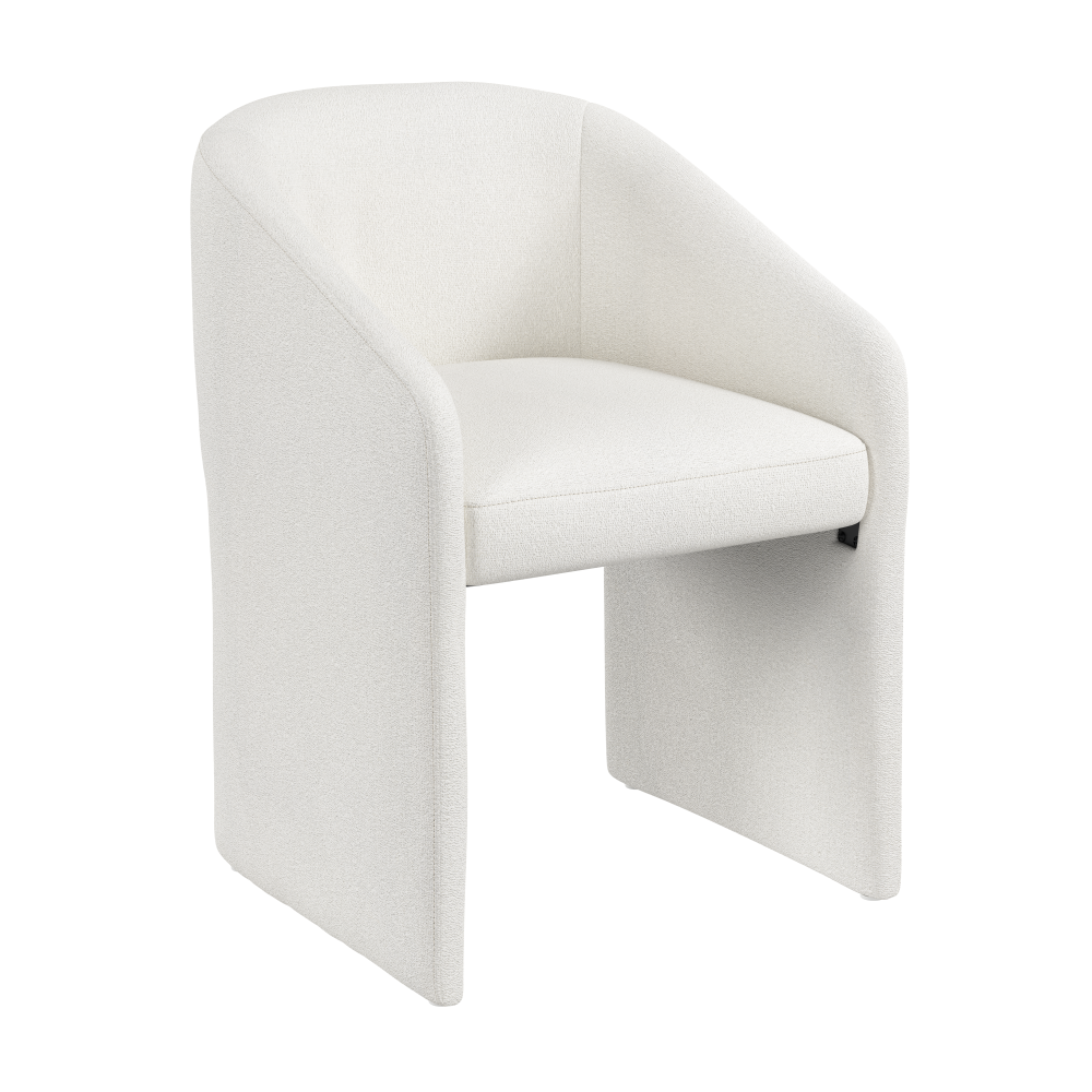 Shop Bush Home Camille Upholstered Barrel Dining Chair, Image 01, CMCH01LCF-03, #color_light cream fabric