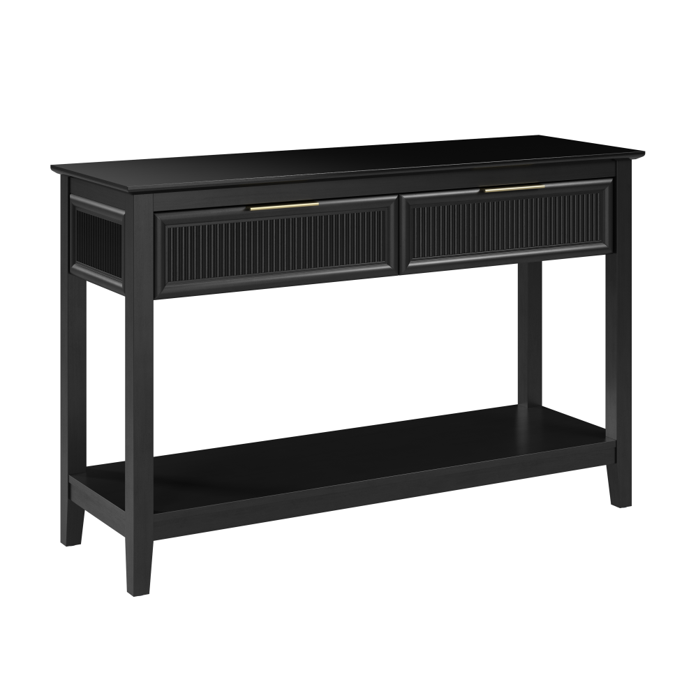 Shop Bush Home Camille Fluted Console Table with Drawers, Image 01, CMT247OB-03, #color_onyx birch