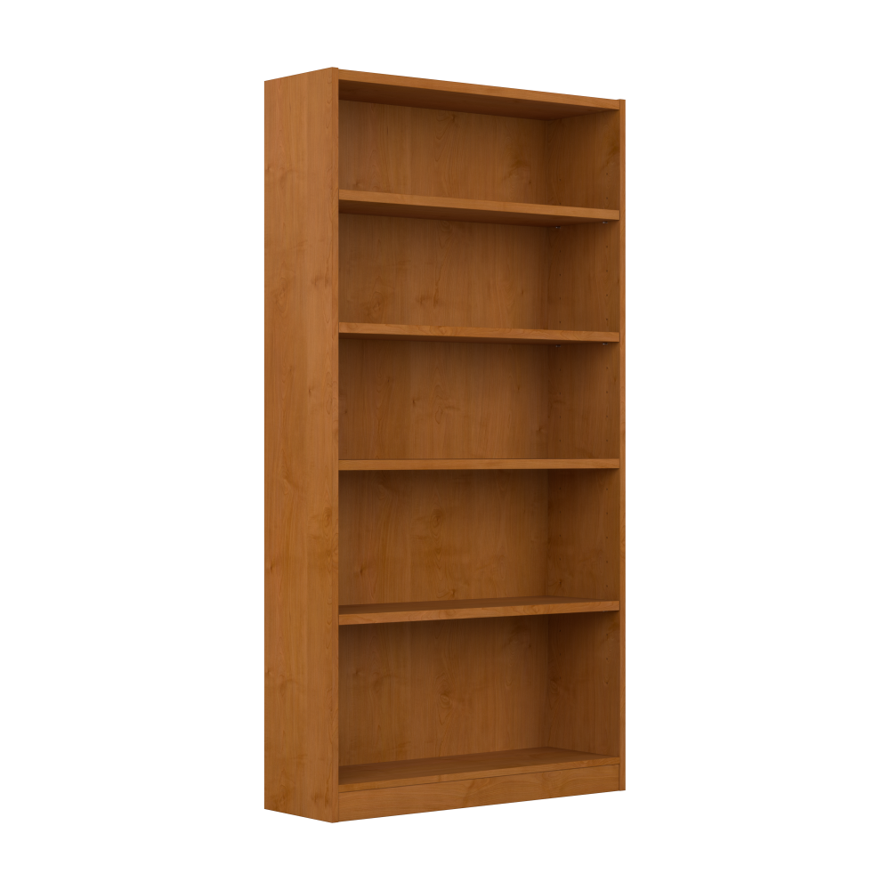 Shop Bush Furniture Universal Tall 5 Shelf Bookcase, Image 01, WL12467, #color_natural cherry