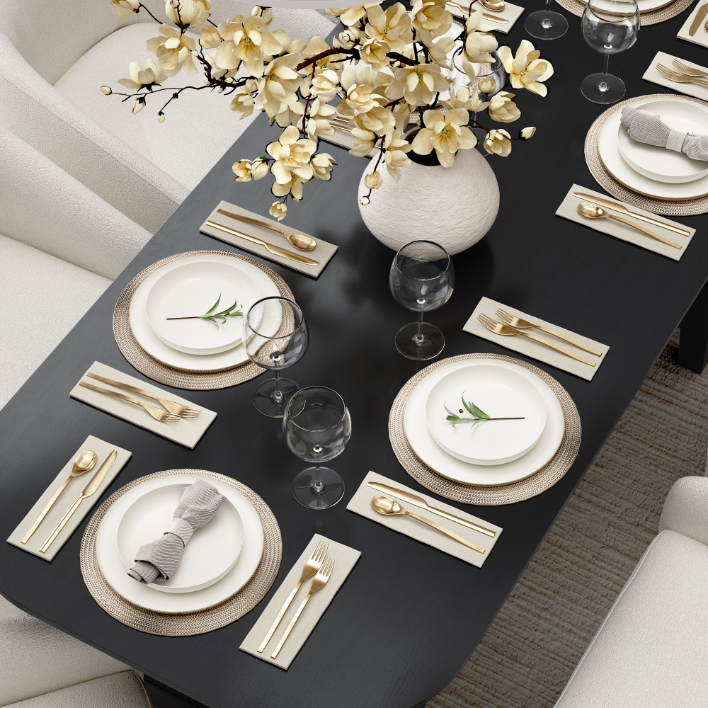 Shop Bush Home Camille 71W Fluted Base Dining Table, Image 05, CMT01OB-03, #color_onyx birch