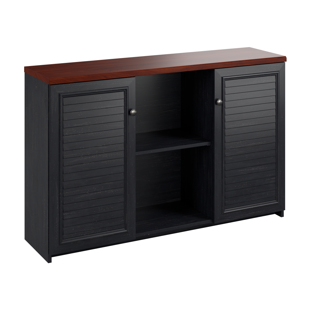 Shop Bush Furniture Fairview Accent Cabinet with Doors, Image 01, WC53948-03, #color_antique black/hansen cherry