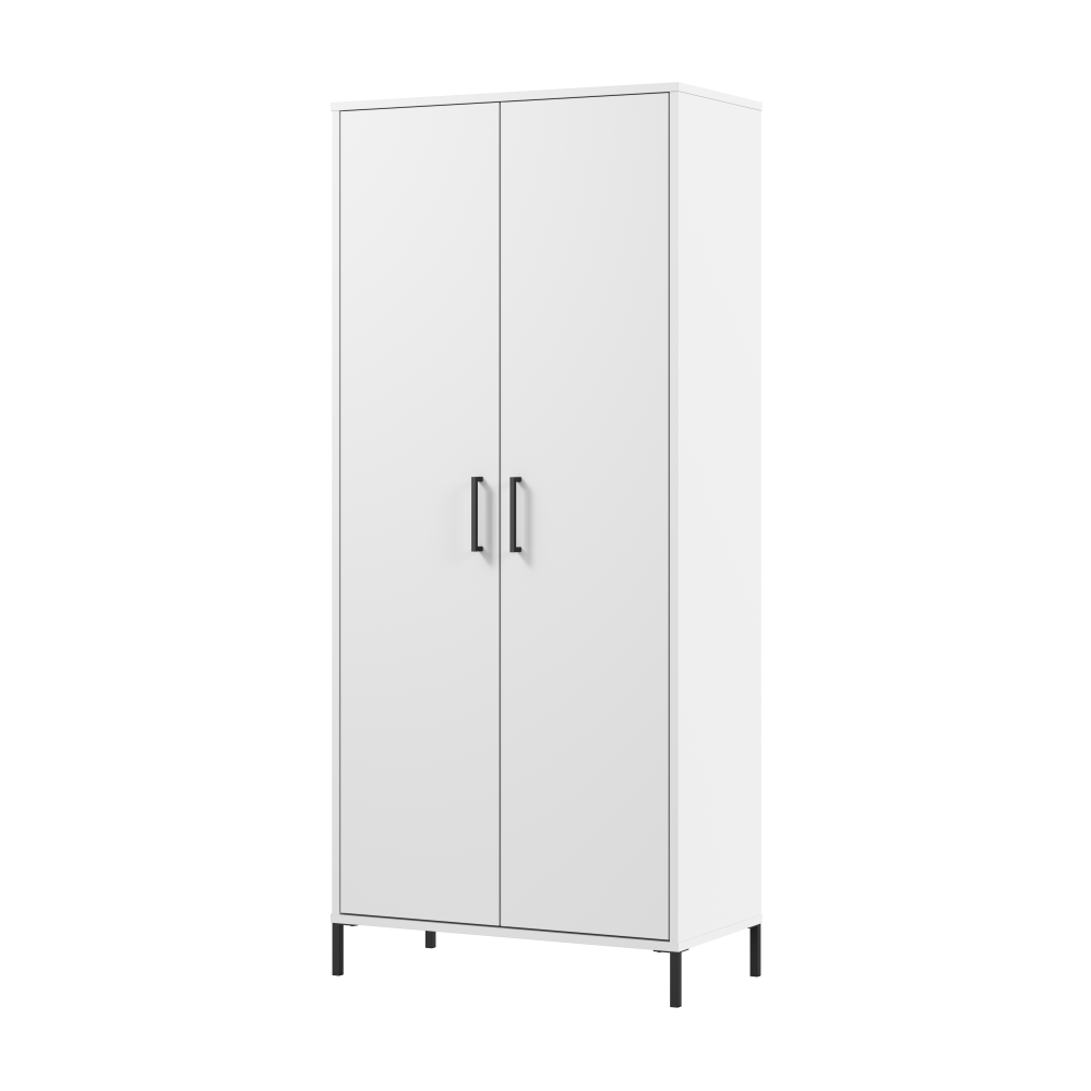 Shop Bush Furniture Soho Tall Storage Cabinet with Doors, Image 01, SHS129WH-Z, #color_white