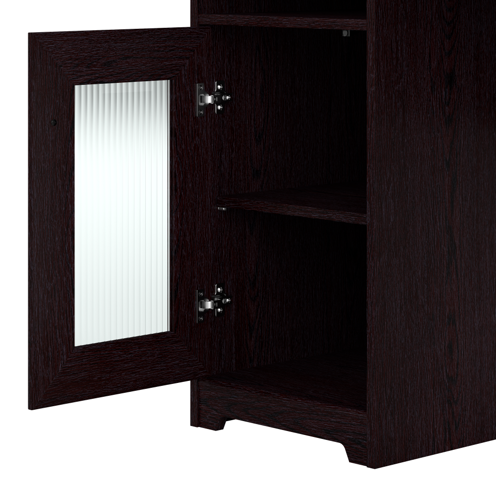 Shop Bush Furniture Cabot 60W L Shaped Computer Desk with Storage, Image 06, WC31830K, #color_espresso oak