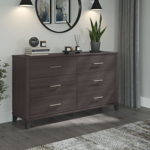 Shop Bush Furniture Somerset 6 Drawer Dresser, Image 01, STS160SGK, #color_storm gray