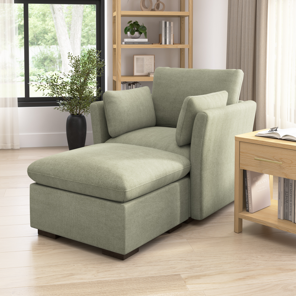 Shop Bush Home Sienna Modular Armless Chair, Image 05, SIK28SSGW-03, #color_soft green