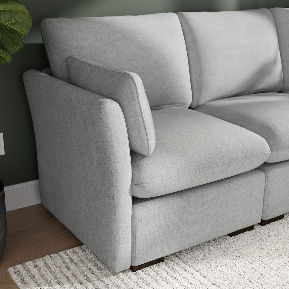 Shop Bush Home Sienna Modular 4-Seater Sectional, Image 05, SNA004DGW, #color_dove gray