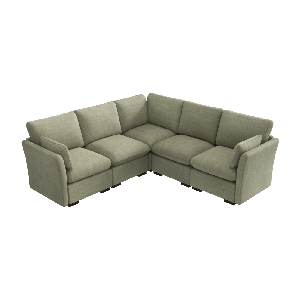Shop Bush Home Sienna Modular 4-Seater Sectional, Image 02, SNA004SGW, #color_soft green