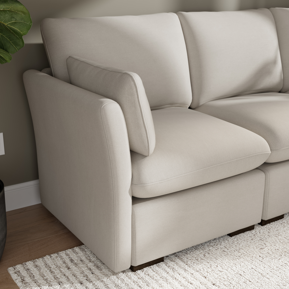 Shop Bush Home Sienna Modular 4-Seater Sectional, Image 05, SNA004MTW, #color_mist taupe