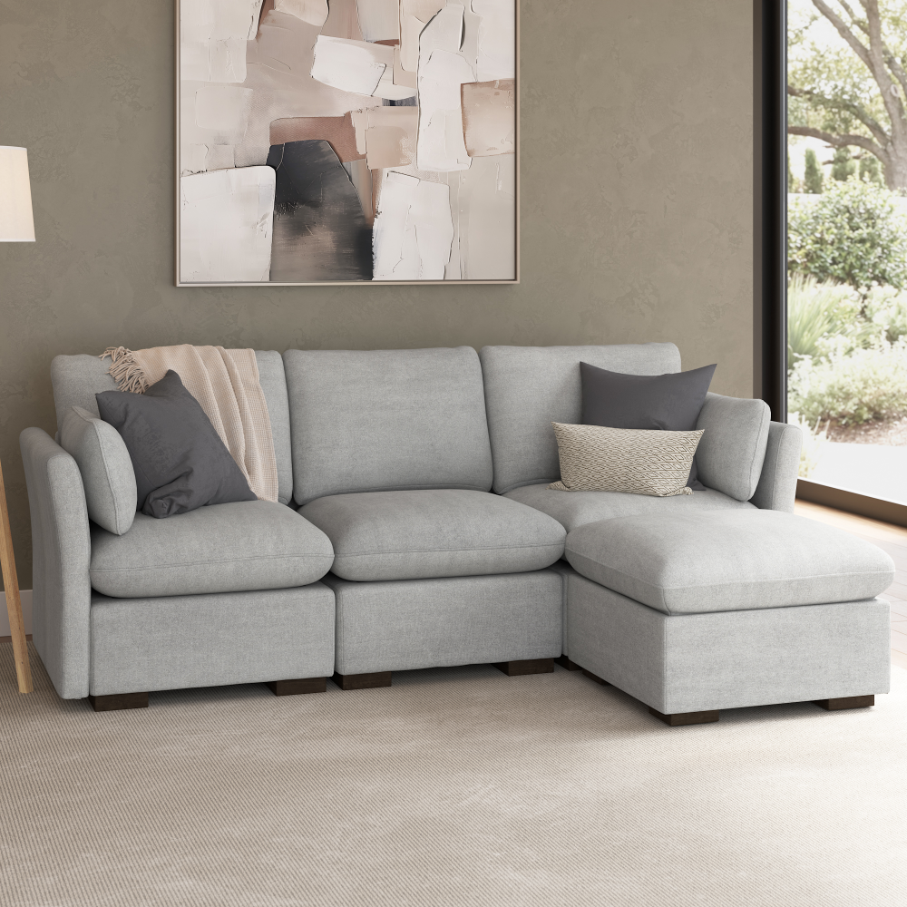 Shop Bush Home Sienna Modular 3-Seater Reversible Chaise Sectional, Image 01, SNA009DGW, #color_dove gray