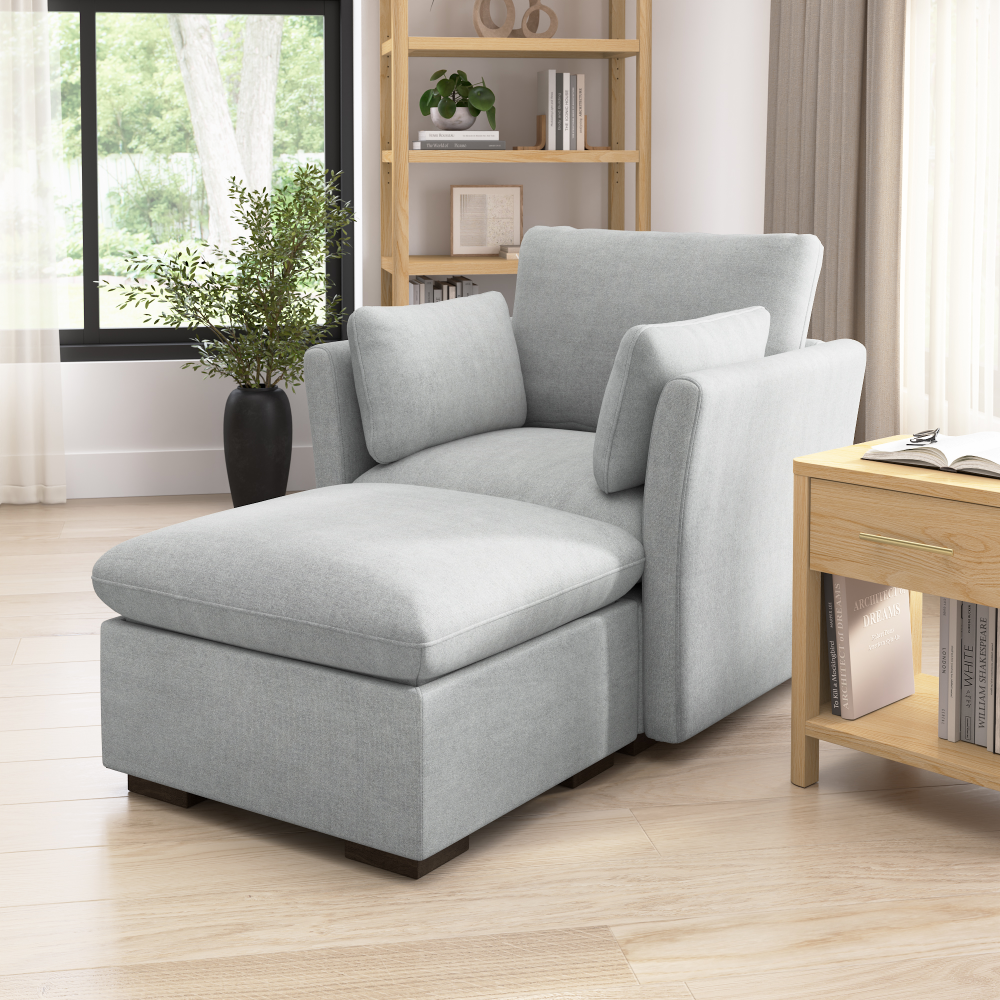 Shop Bush Home Sienna Modular Armless Chair, Image 05, SIK28SDGW-03, #color_dove gray