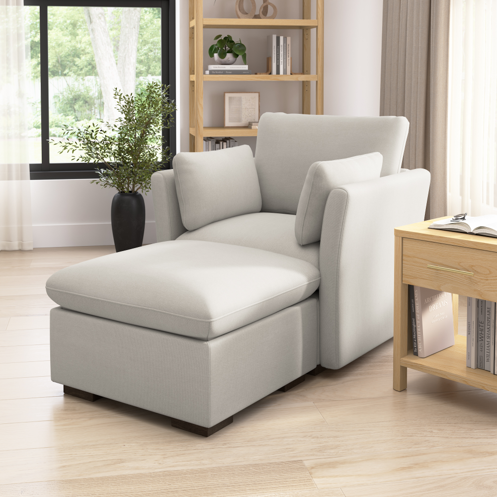 Shop Bush Home Sienna Modular Armless Chair, Image 05, SIK28SMTW-03, #color_mist taupe