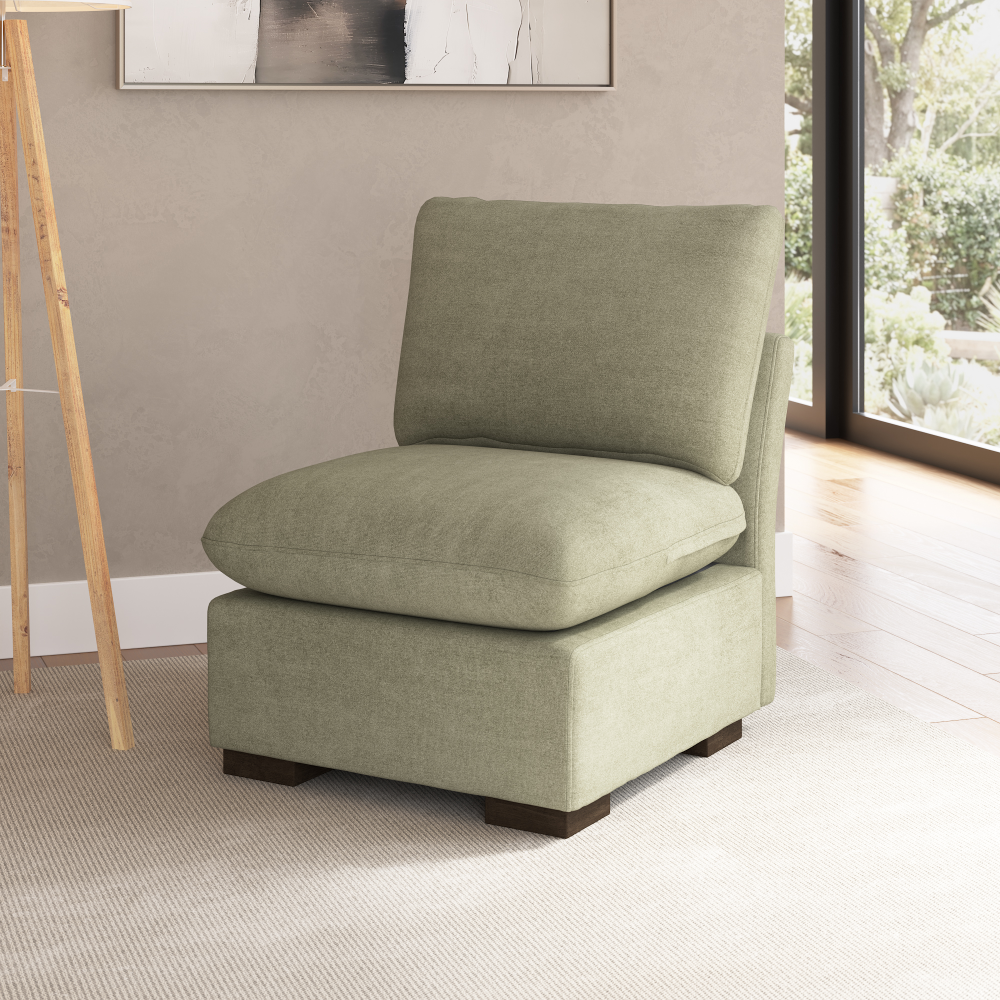 Shop Bush Home Sienna Modular Armless Chair, Image 01, SIK28SSGW-03, #color_soft green