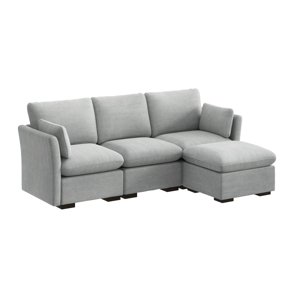 Shop Bush Home Sienna Modular 3-Seater Reversible Chaise Sectional, Image 02, SNA009DGW, #color_dove gray