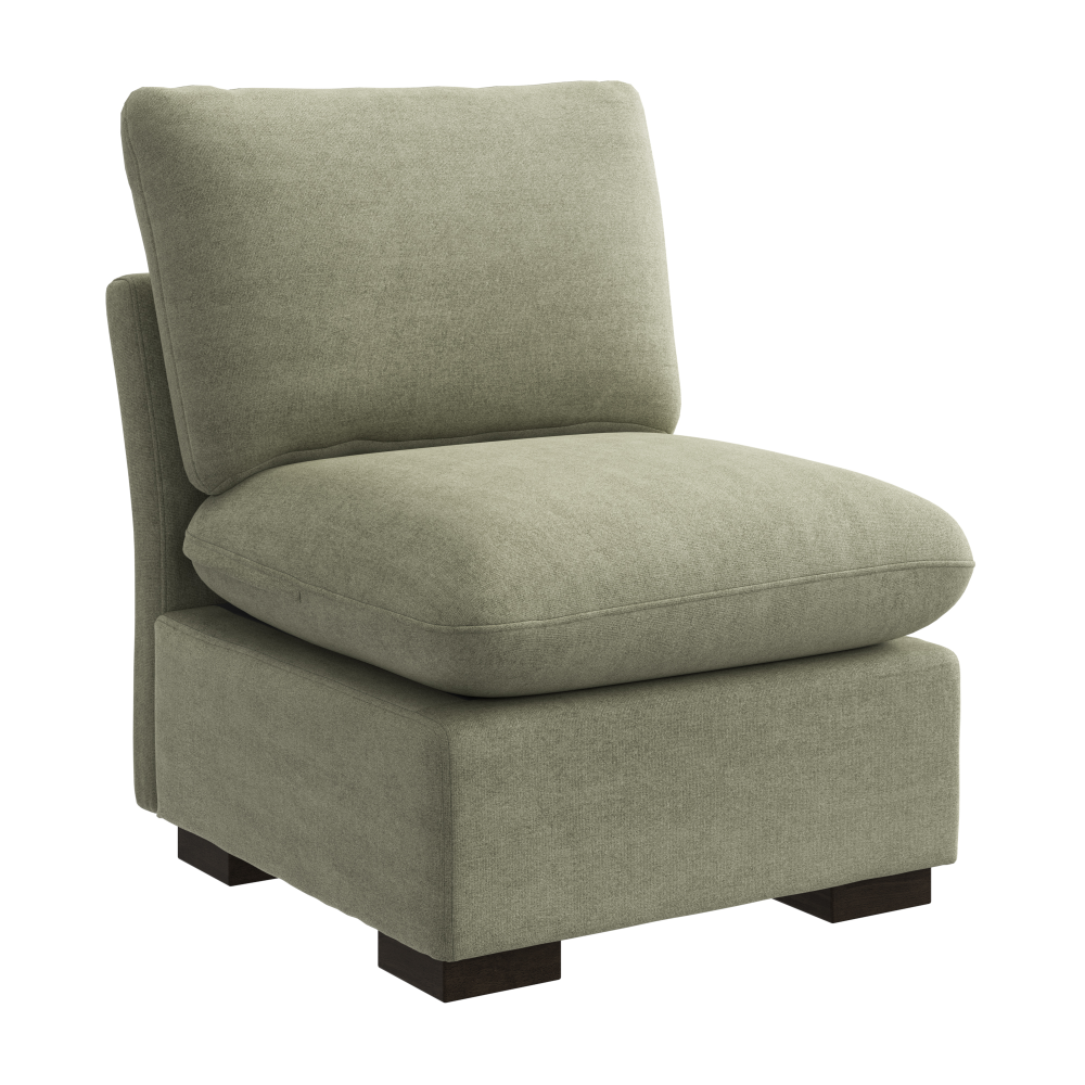 Shop Bush Home Sienna Modular Armless Chair, Image 02, SIK28SSGW-03, #color_soft green