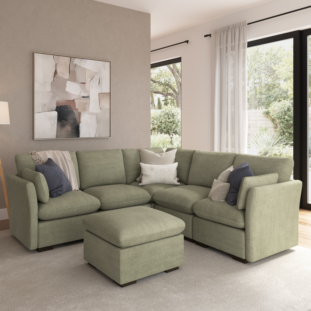 Shop Bush Home Sienna Modular Corner Wedge, Image 03, SIN36SSGW-03, #color_soft green