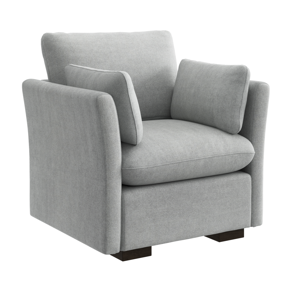 Shop Bush Home Sienna Modular Accent Chair, Image 02, SNA001DGW, #color_dove gray