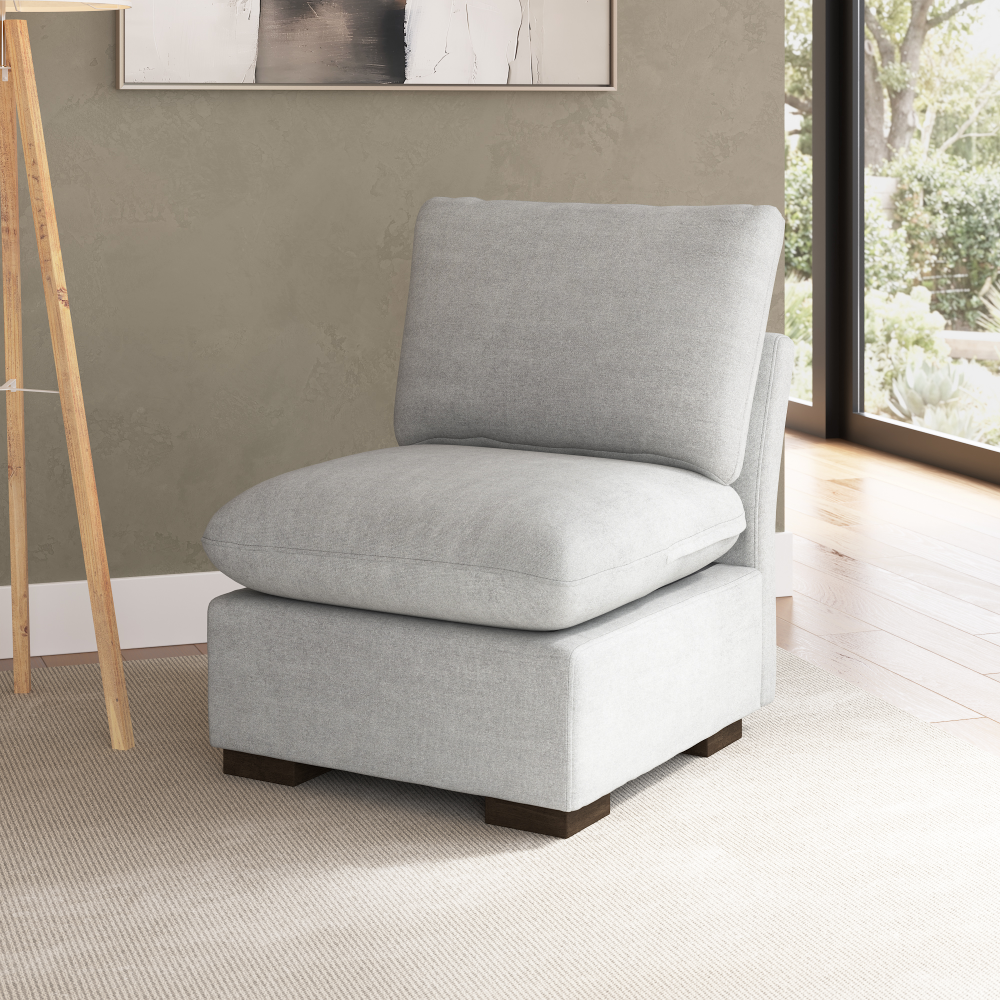 Shop Bush Home Sienna Modular Armless Chair, Image 01, SIK28SDGW-03, #color_dove gray