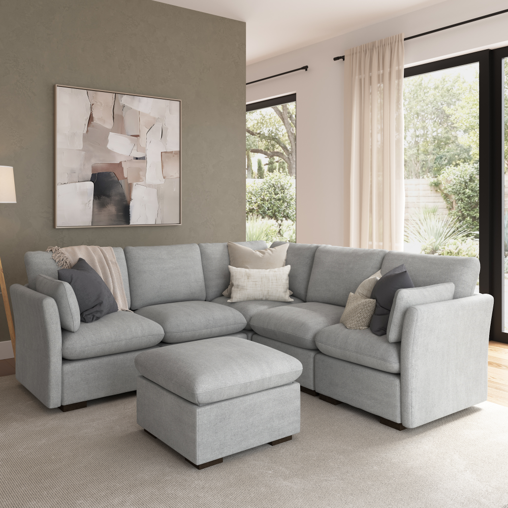 Shop Bush Home Sienna Modular Corner Wedge, Image 03, SIN36SDGW-03, #color_dove gray